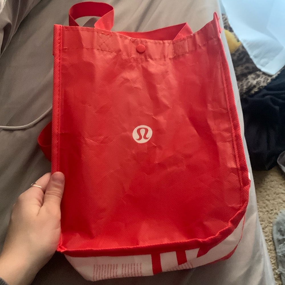 Red Lulu lemon bag